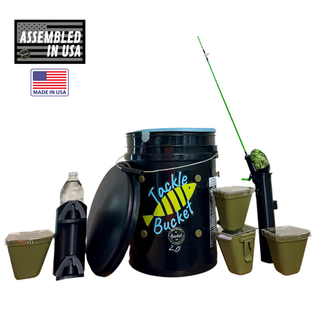2.0 Tackle-Bucket: Ultimate Fishing Bundle – Knob and Lock